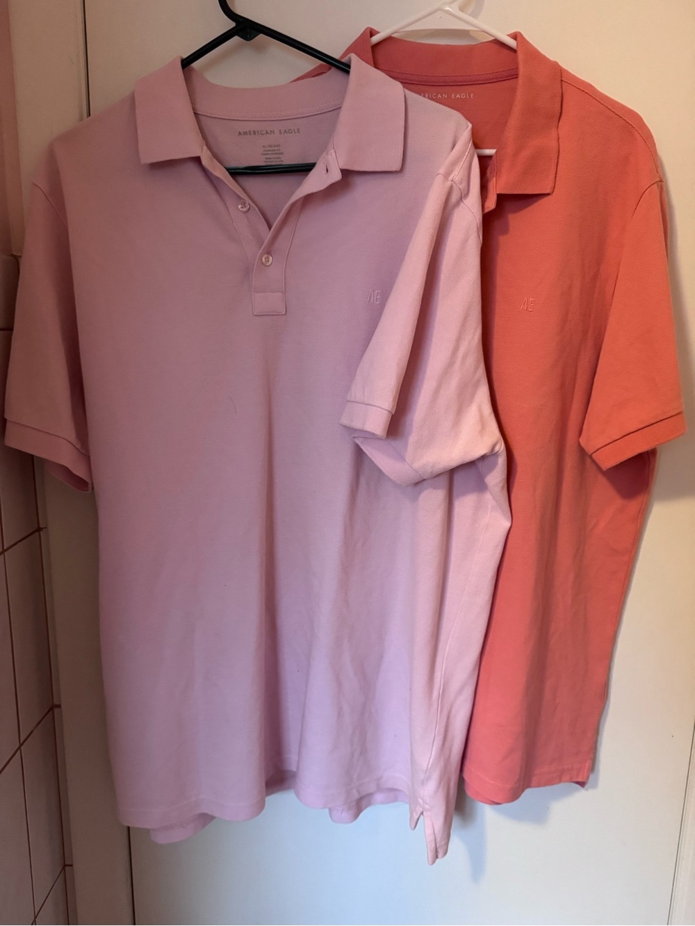 American Eagle Outfitters Men’s Polo Duo - Light Pink & Coral